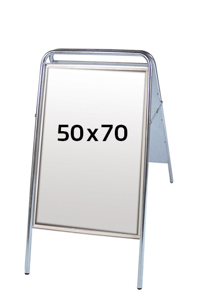 50x70 cm Metal A-skilt klassisk m/APET front & magnet