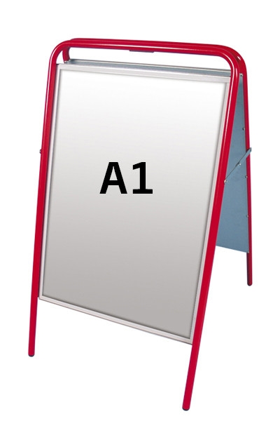 A1 Metal A-skilt klassisk m/APET front & magnet