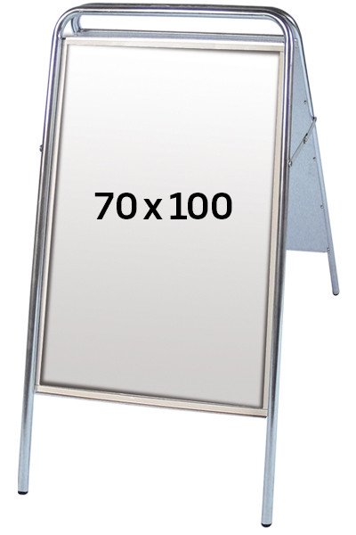 70X100 cm  Metal A-skilt klassisk m/APET front & magnet