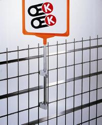 Skilteholder DK II - til trådnet m/skilteramme - Flere formater og farver