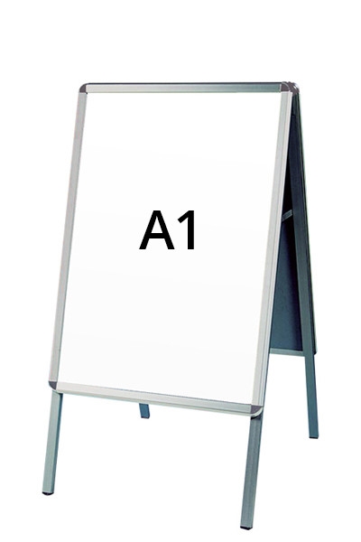 Alu-Line Rondo Gadeskilt, sølv A1 - 59,4 x 84,1 cm